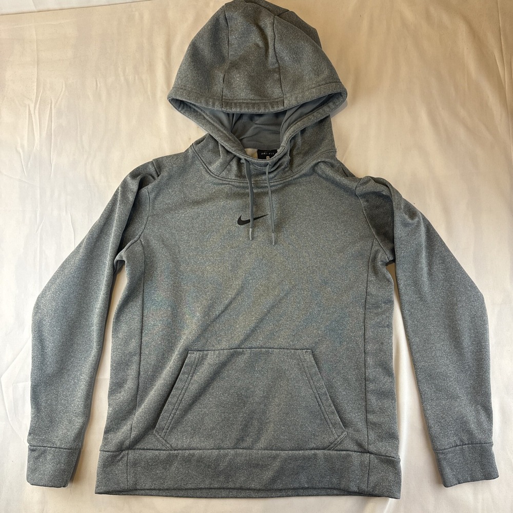 Nike Center Swoosh Dri Fit Pullover Gray Size Small